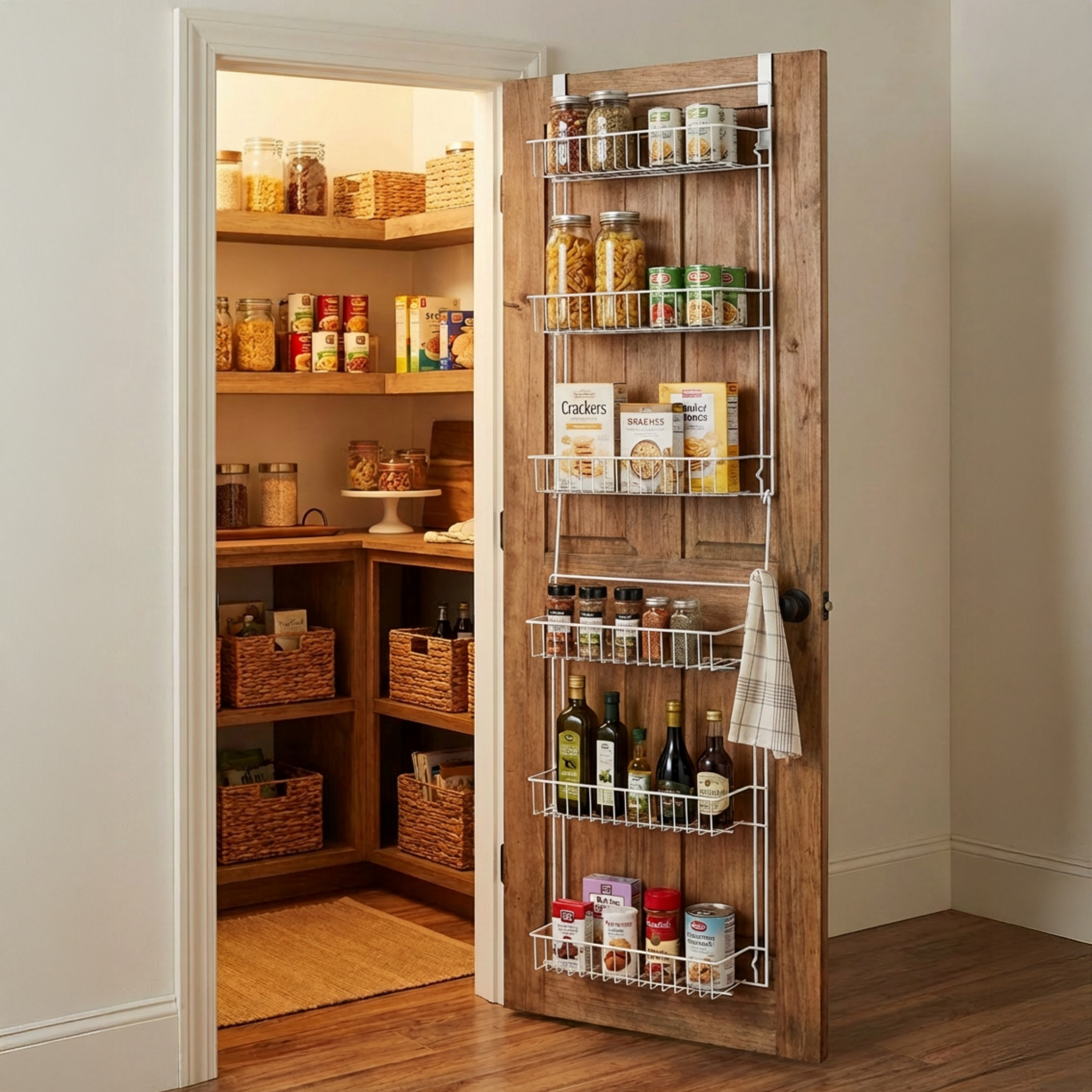 Lavish Home 6-Tier Over the Door Organizer - Adjustable Pantry